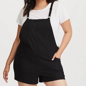 Torrid black overall shorts